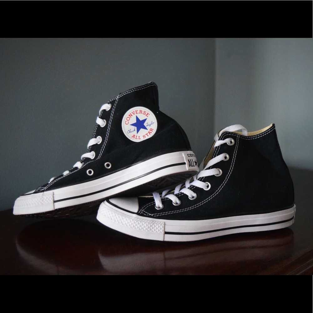 Converse All Star Black And White High Tops - NEW